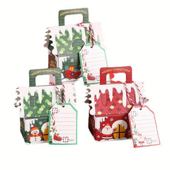 6pcs Christmas Gingerbread House Candy Cookie Snack Boxes Party Decoration
