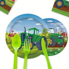 Tractor Birthday Party Decoration Set 9pcs