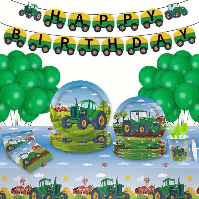 Tractor Birthday Party Decoration Set 9pcs