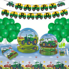 Tractor Birthday Party Decoration Set 9pcs