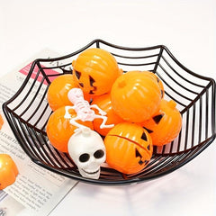 2pcs Halloween Candy Baskets Spider Web Bowl Fruit Plate Decoration