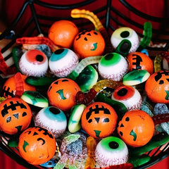 2pcs Halloween Candy Baskets Spider Web Bowl Fruit Plate Decoration