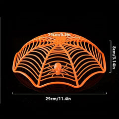 2pcs Halloween Candy Baskets Spider Web Bowl Fruit Plate Decoration
