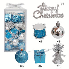 32pcs Christmas Tree Foam Hanging Ornament Holiday Party Decoration Supplies