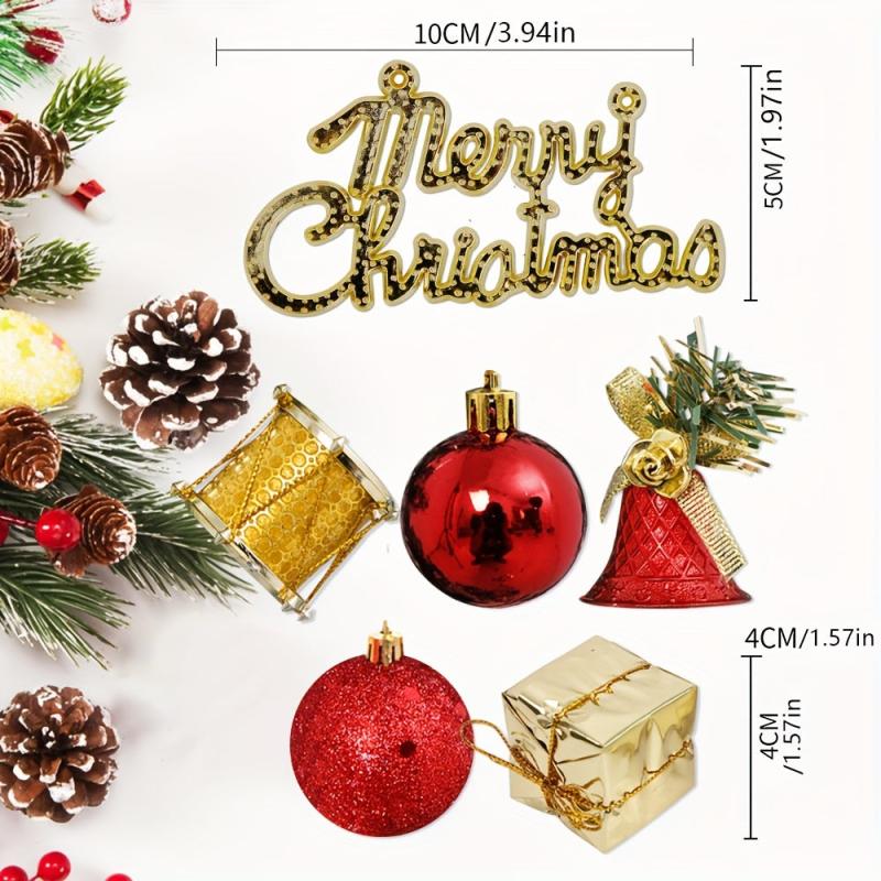 32pcs Christmas Tree Foam Hanging Ornament Holiday Party Decoration Supplies