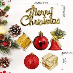 32pcs Christmas Tree Foam Hanging Ornament Holiday Party Decoration Supplies