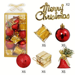 32pcs Christmas Tree Foam Hanging Ornament Holiday Party Decoration Supplies