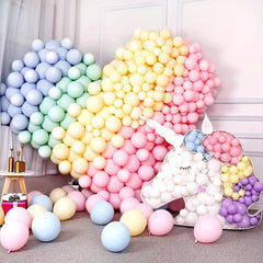 100pcs 25 4 Cm Pastel Rainbow Colors Balloons Macaron Assorted Latex Balloons