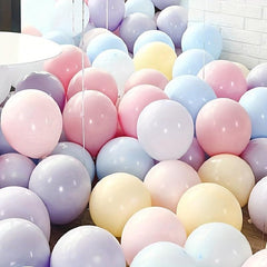 100pcs 25 4 Cm Pastel Rainbow Colors Balloons Macaron Assorted Latex Balloons