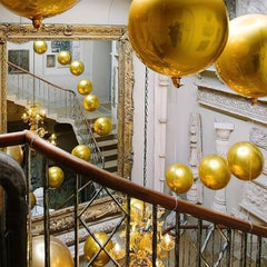 6pcs Silvery Golden 4D Foil Balloons For Bachelorette Wedding Birthday