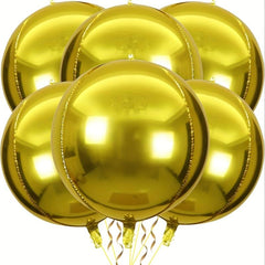6pcs Silvery Golden 4D Foil Balloons For Bachelorette Wedding Birthday