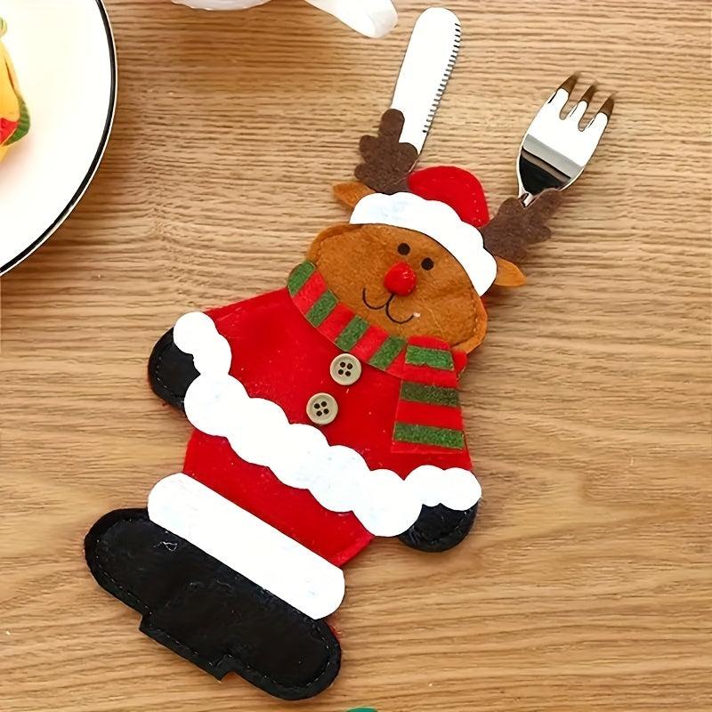Christmas Cutlery Set Fork Bag Christmas Supplies