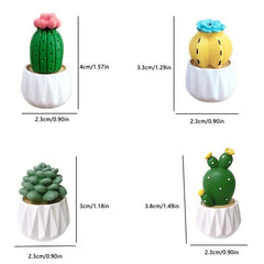 Mini Succulent Car Ornament Resin Decoration