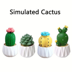 Mini Succulent Car Ornament Resin Decoration