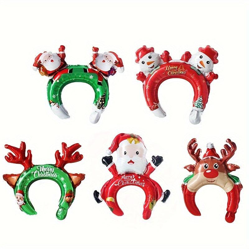 Christmas Medium Headband Balloon Santa Claus Reindeer Decoration