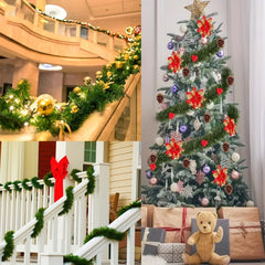 Artificial Christmas Garland Green Soft Greenery Decoration