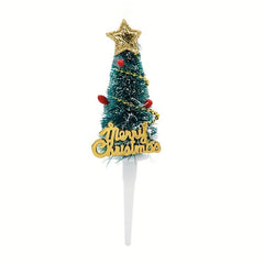 3pcs Christmas Cake Decoration Inserts Christmas Tree Garland Inserts