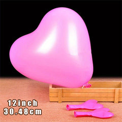 30pcs Matte Love Heart Latex Balloons Wedding Supplies Romantic Decoration