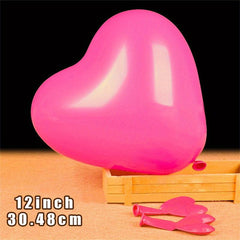 30pcs Matte Love Heart Latex Balloons Wedding Supplies Romantic Decoration