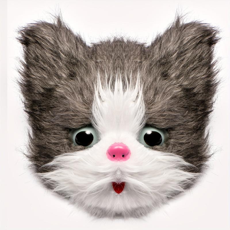 Halloween Plush Animal Head Covers Masquerade Cat Headgear