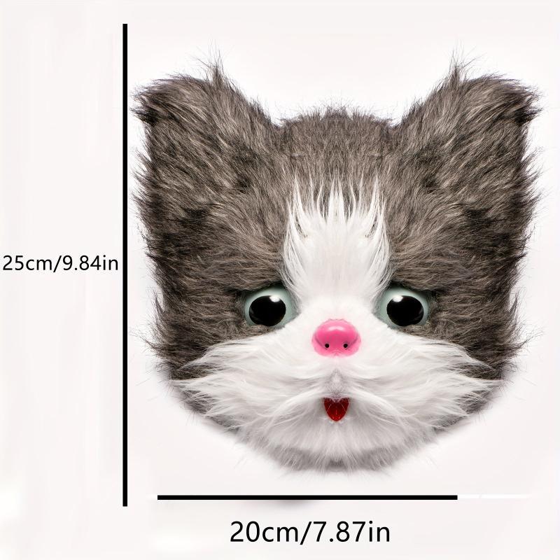Halloween Plush Animal Head Covers Masquerade Cat Headgear