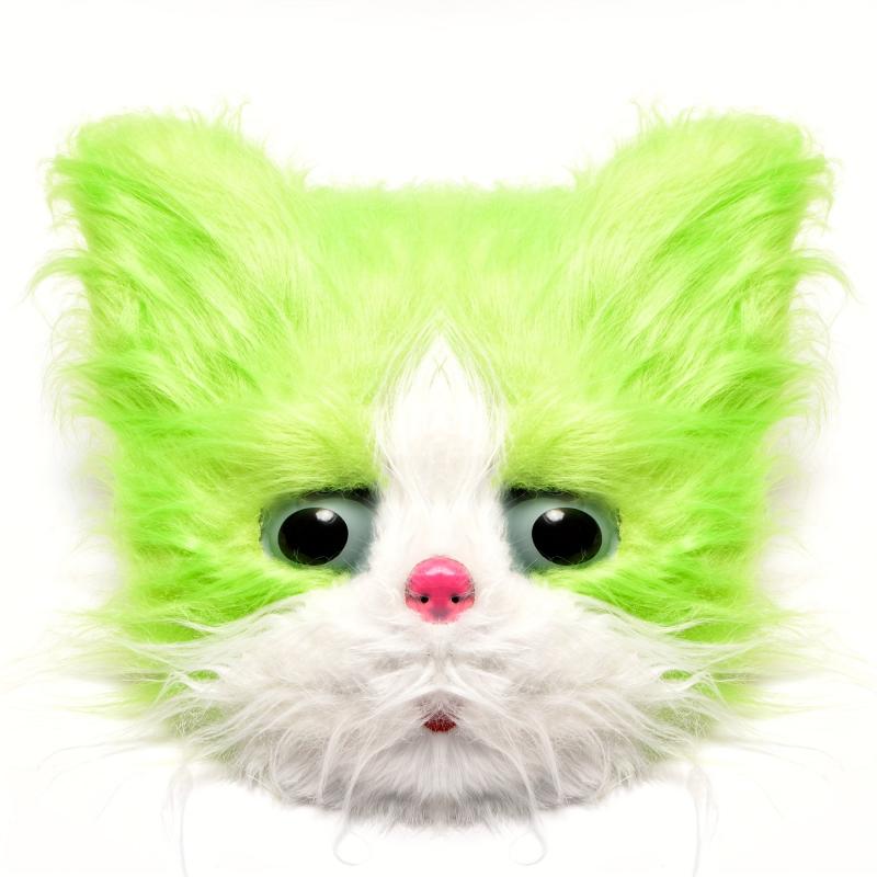 Halloween Plush Animal Head Covers Masquerade Cat Headgear