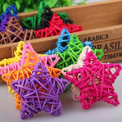 10pcs Colorful Star Vine Balls Party Decoration Halloween Christmas Gift