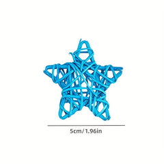 10pcs Colorful Star Vine Balls Party Decoration Halloween Christmas Gift