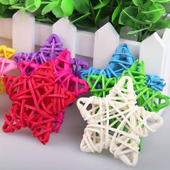 10pcs Colorful Star Vine Balls Party Decoration Halloween Christmas Gift