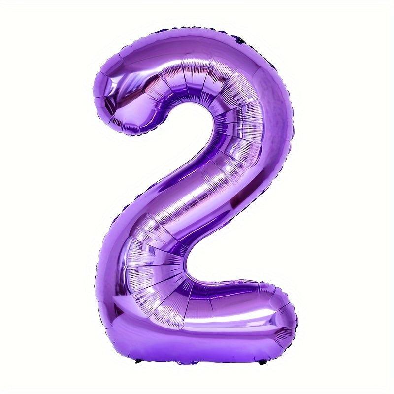 32 inch Purple Number Balloons Party Birthday & Anniversary Decoration