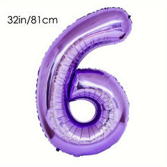 32 inch Purple Number Balloons Party Birthday & Anniversary Decoration