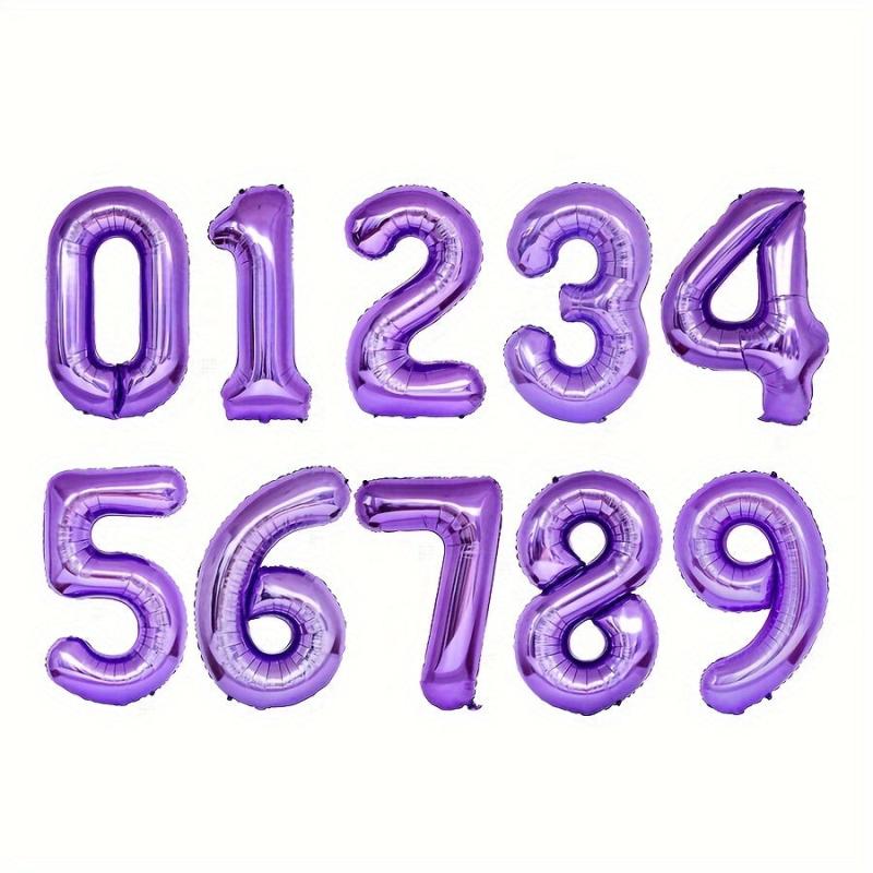 32 inch Purple Number Balloons Party Birthday & Anniversary Decoration