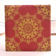 20pcs Wine Red Meal Pad Paper Wedding Banquet Napkin