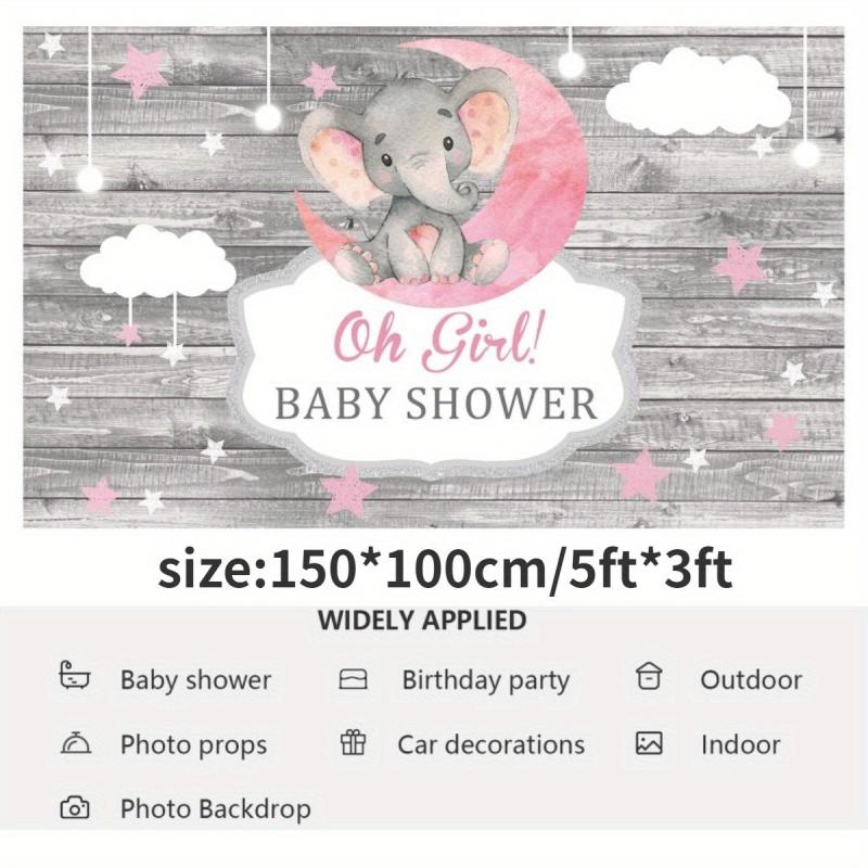 Gender Reveal Baptism Background Cloth Party Decoration Banner Cloth