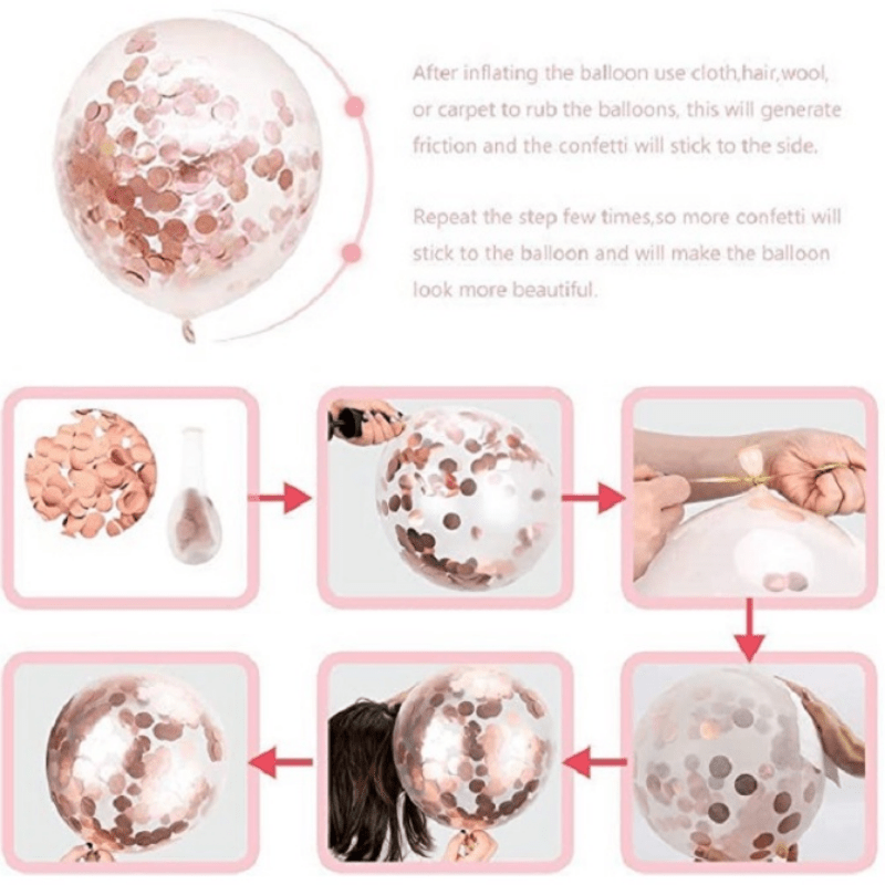 20pcs Rose Lace Up Glitter Balloon Set for Elegant Party Decor