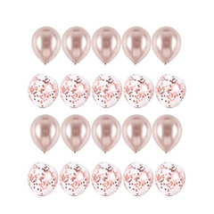 20pcs Rose Lace Up Glitter Balloon Set for Elegant Party Decor