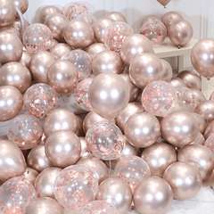 20pcs Rose Lace Up Glitter Balloon Set for Elegant Party Decor