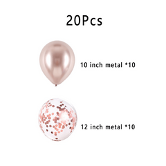 20pcs Rose Lace Up Glitter Balloon Set for Elegant Party Decor
