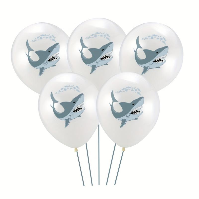 10pcs Shark Decoration Balloons Birthday Party Decorations