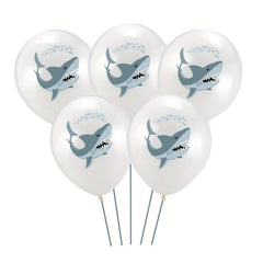 10pcs Shark Decoration Balloons Birthday Party Decorations