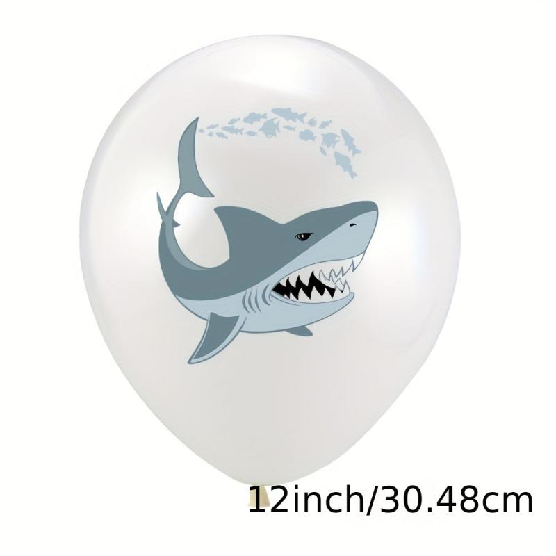 10pcs Shark Decoration Balloons Birthday Party Decorations