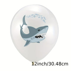 10pcs Shark Decoration Balloons Birthday Party Decorations