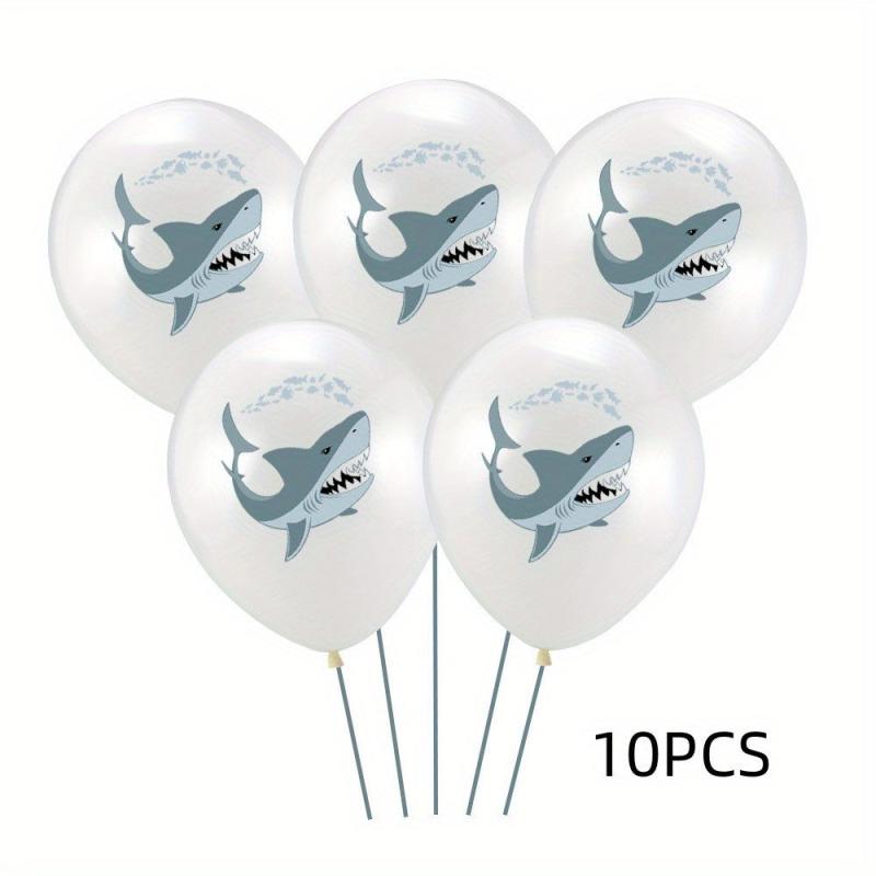 10pcs Shark Decoration Balloons Birthday Party Decorations