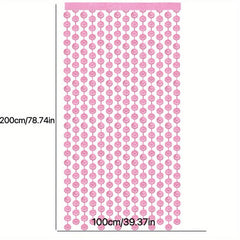 Smiley Face Macaron Rain Silk Curtain, Party Decoration Supplies