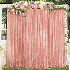 Rose Gold Sequin Mesh Banner for Party Supplies