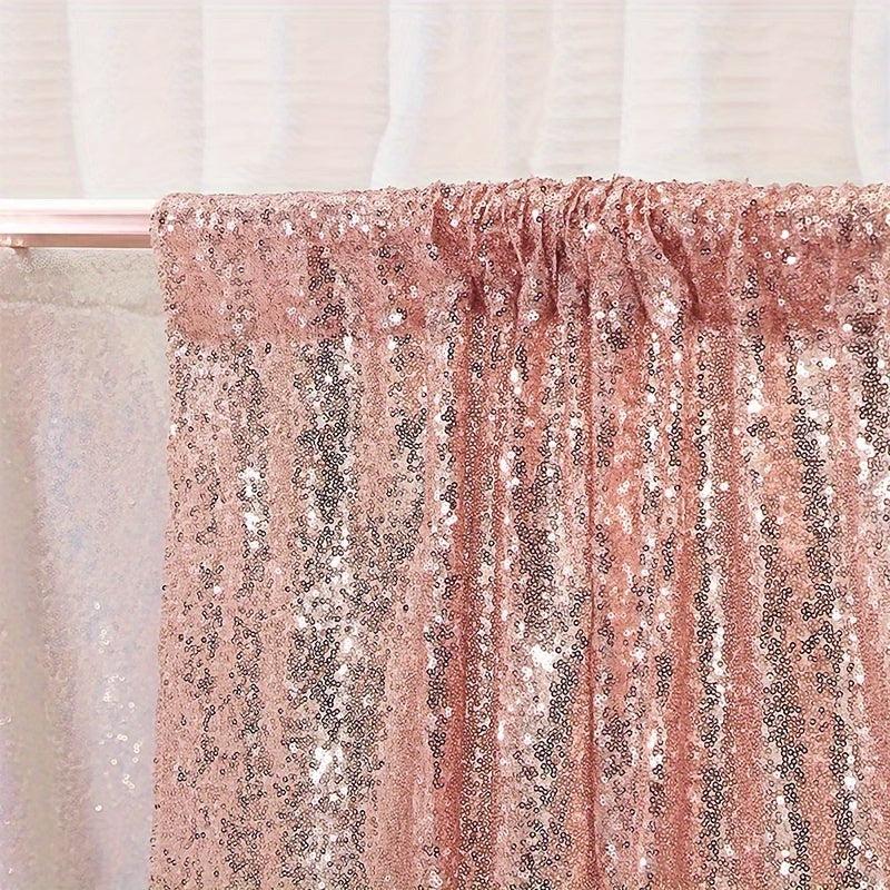 Rose Gold Sequin Mesh Banner for Party Supplies