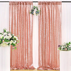 Rose Gold Sequin Mesh Banner for Party Supplies