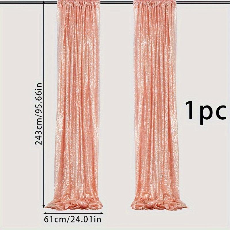 Rose Gold Sequin Mesh Banner for Party Supplies