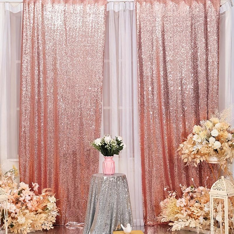 Rose Gold Sequin Mesh Banner for Party Supplies