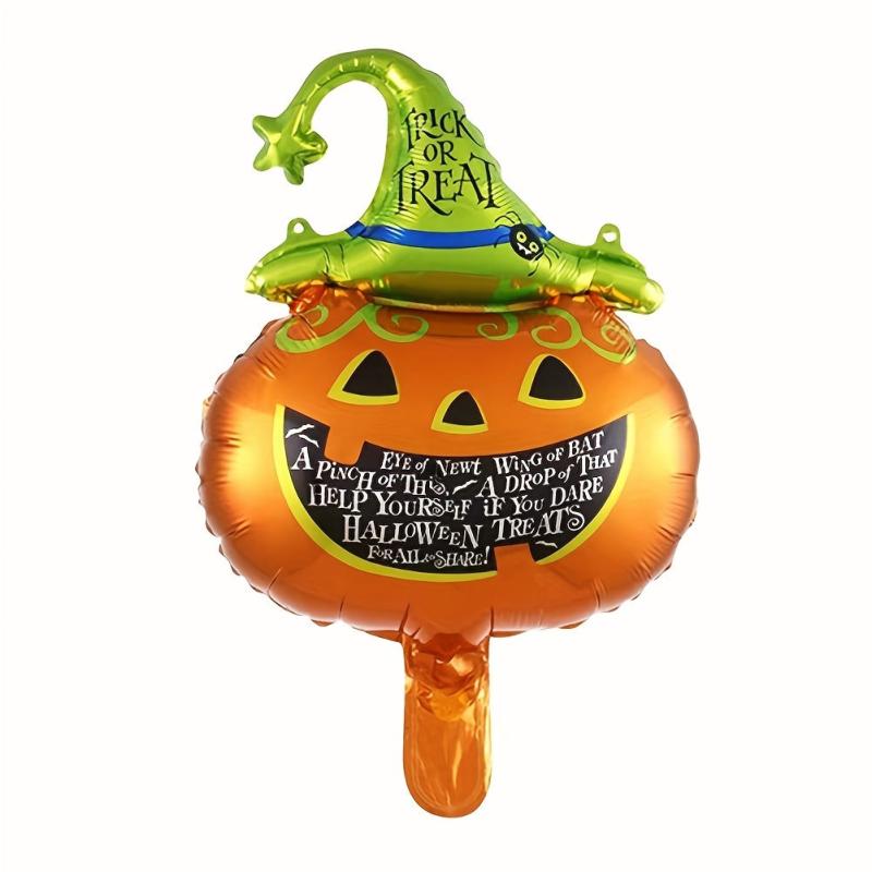 9pcs Halloween Foil Balloon Set Pumpkin Spider Bat Party Decoration